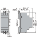 Contor monofazat, NON EXPANDABLE, DIGITAL WITH BACKLIGHT LCD DISPLAY, 63A DIRECT CONNECTION, 2U, 1 PROGRAMMABLE STATIC OUTPUT, MULTI-MEASUREMENTS, 220...240VAC