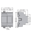 ENERGY METER FOR LOAD MANAGEMENT, monofazata, NON EXPANDABLE, DIGITAL WITH BACKLIGHT LCD DISPLAY, 63A DIRECT CONNECTION, 4U, 2 INPUTS AND 2 RELAY OUTPUTS FOR LOAD MANAGEMENT, MULTI-MEASUREMENTS, 220...240VAC