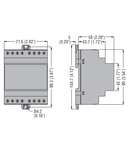 Contor trifazat NON EXPANDABLE, CONNECTION BY CT /5A SECONDARY, 4U, 2 PROGRAMMABLE STATIC OUTPUT, MULTI-MEASUREMENTS