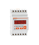 VOLTMETER, trifazat, 3 PHASE tensiune VALUES, 3 PHASE TO PHASE tensiune VALUES, 3 MAX PHASE tensiune VALUES, 3 MAX PHASE TO PHASE tensiune VALUES, 3 MIN PHASE tensiune VALUES, 3 MIN PHASE TO PHASE tensiune VALUES. RELAY OUTPUT WITH CONTROL AND PROTECTION 