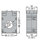 Transformator de curent, SOLID-CORE, FOR Ø22MM CABLE, 50A