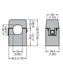 Transformator de curent, COMPACT PREWIRosuSPLIT-CORE, 24X24MM HOLE, 150A