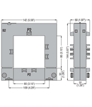 Transformator de curent, SPLIT-CORE, FOR 80X80MM BUSBARS, 250A