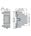 EXPANSION MODULE EXM SERIES FOR MODULAR PRODUCTS, 2 DIGITAL INPUTS AND 2 STATIC OUTPUTS, OPTO-ISOLATED