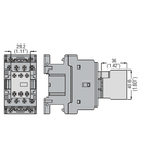 Contact auxiliar WITH FRONT CENTRE MOUNTING. SCREW TERMINALS, FOR BF SERIES CONTACTORS, 3NC