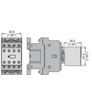 Contact auxiliar WITH FRONT CENTRE MOUNTING. SCREW TERMINALS, FOR BF SERIES CONTACTORS, 4NC