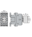 Contact auxiliar WITH FRONT CENTRE MOUNTING. SCREW TERMINALS, FOR BF SERIES CONTACTORS, 2NO