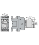 DELAYED Contact auxiliar 1NO + 1NC (PNEUMATIC OPERATION) ON DE-ENERGISATION FOR FRONT CENTRE MOUNTING. SCREW TERMINALS, FOR BF SERIES CONTACTORS, 15S