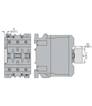 SURGE SUPPRESSOR FOR BF50-BF110 CONTACTORS, FRONT MOUNT. FASTON TERMINALS, ≤225VDC (DIODE)