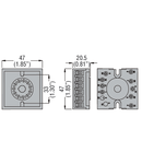 11-PIN LOOSE SOCKET. SCREW TERMINALS