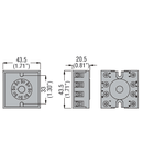 8-PIN LOOSE SOCKET. SCREW TERMINALS