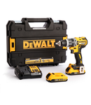 Masina compacta de gaurit cu percutie cu acumulatori DeWalt DCD796D2, motor fara perii, 18V XR Li-Ion 2,0Ah