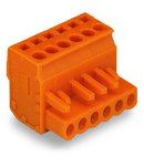 1-conductor female plug; angled; 2.5 mm²; Pin spacing 5.08 mm; 23-pole; 2,50 mm²; orange