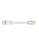 pre-assembled connecting cable; Eca; Plug/open-ended; 3-pole; Cod. A; H05Z1Z1-F 3G 2.5 mm²; 5 m; 2,50 mm²; white