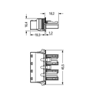 Snap-in socket; with protruding mating face; 4-pole; Cod. A; 4,00 mm²; black