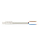 pre-assembled connecting cable; Eca; Plug/open-ended; 3-pole; Cod. A; H05VV-F 3G 1.5 mm²; 2 m; 1,50 mm²; white