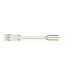 pre-assembled connecting cable; Eca; Socket/open-ended; 3-pole; Cod. A; H05VV-F 3G 2.5 mm²; 8 m; 2,50 mm²; white