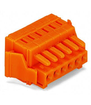 1-conductor female plug; 100% protected against mismating; Locking lever; 1.5 mm²; Pin spacing 3.81 mm; 9-pole; 1,50 mm²; orange