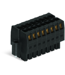 1-conductor female connector, 2-row; 100% protected against mismating; Screw flange; 1.5 mm²; Pin spacing 3.5 mm; 8-pole; 1,50 mm²; black