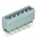 THT male header; 1.0 x 1.0 mm solder pin; straight; Pin spacing 5 mm; 23-pole; gray