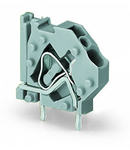 Stackable PCB terminal block; 4 mm²; Pin spacing 5 mm; 1-pole; CAGE CLAMP®; commoning option; 4,00 mm²; light gray