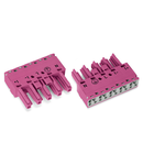 Socket; 5-pole; Cod. B; 4,00 mm²; pink