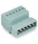 1-conductor male connector; Snap-in mounting feet; 2.5 mm²; Pin spacing 5 mm; 23-pole; 2,50 mm²; gray