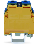 4-conductor ground terminal block; 35 mm²; with contact to DIN rail; only for DIN 35 x 15 rail; copper; SCREW CLAMP CONNECTION; 35,00 mm²; green-yellow/blue