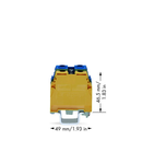 4-conductor ground terminal block; 35 mm²; with contact to DIN rail; only for DIN 35 x 15 rail; copper; SCREW CLAMP CONNECTION; 35,00 mm²; green-yellow/blue