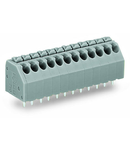 PCB terminal block; push-button; 1.5 mm²; Pin spacing 3.5 mm; 21-pole; Push-in CAGE CLAMP®; 1,50 mm²; gray