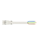 pre-assembled connecting cable; Eca; Socket/open-ended; 3-pole; Cod. A; H05Z1Z1-F 3G 1.5 mm²; 7 m; 1,50 mm²; white