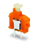 Stackable PCB terminal block; push-button; 1.5 mm²; Pin spacing 3.81 mm; 1-pole; Push-in CAGE CLAMP®; 1,50 mm²; light green