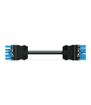 pre-assembled interconnecting cable; B2ca; Socket/plug; 5-pole; Cod. I; H05Z1Z1-F 5G 2.5 mm²; 5 m; 2,50 mm²; blue