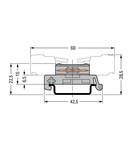 Double pin header; DIN-35 rail mounting; Pin spacing 5 mm; 24-pole; gray