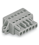 1-conductor female plug; clamping collar; 2.5 mm²; Pin spacing 5 mm; 11-pole; 2,50 mm²; gray