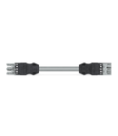 pre-assembled interconnecting cable; Eca; Socket/plug; 3-pole; Cod. B; 8 m; 1,50 mm²; gray