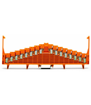 8-level same potential terminal block; for 35 x 15 mounting rail; 1,50 mm²; orange