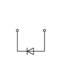 Component terminal block; 2-conductor; with diode 1N4007; anode, right side; for DIN-rail 35 x 15 and 35 x 7.5; 4 mm²; CAGE CLAMP®; 4,00 mm²; gray