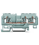 3-conductor through terminal block; 4 mm²; with test port; suitable for Ex i applications; center marking; for DIN-rail 35 x 15 and 35 x 7.5; CAGE CLAMP®; 4,00 mm²; blue