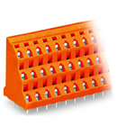 Triple-deck PCB terminal block; 2.5 mm²; Pin spacing 7.62 mm; 3 x 6-pole; CAGE CLAMP®; 2,50 mm²; orange