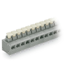 2-conductor PCB terminal block; push-button; 0.75 mm²; Pin spacing 5/5.08 mm; 10-pole; PUSH WIRE®; 0,75 mm²; gray