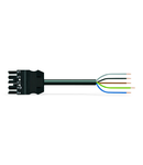 pre-assembled connecting cable; Eca; Socket/open-ended; 5-pole; Cod. A; H05VV-F 5G 1.5 mm²; 7 m; 1,50 mm²; black