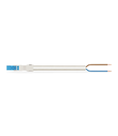 pre-assembled connecting cable; Eca; Plug/open-ended; 2-pole; Cod. I; H05Z1Z1-F 2 x 1,50 mm²; 5 m; 1,50 mm²; blue