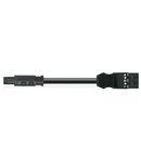 pre-assembled adapter cable; Eca; Socket/plug MIDI; 3-pole; Cod. A; H05Z1Z1-F 3G 2.5 mm²; 2 m; 2,50 mm²; black