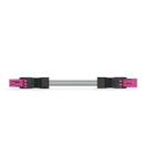 pre-assembled interconnecting cable; Eca; Socket/plug; 3-pole; Cod. B; 3 m; 1,50 mm²; pink