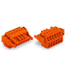 2-conductor female connector; Locking lever; 2.5 mm²; Pin spacing 5.08 mm; 8-pole; 2,50 mm²; orange