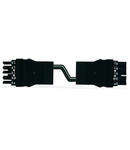 pre-assembled interconnecting cable; Eca; Socket/plug; 5-pole; Cod. A; H05VV-F 5G 4.0 mm²; 8 m; 4,00 mm²; black