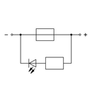 2-conductor fuse terminal block; for mini-automotive blade-style fuses; with test option; with blown fuse indication by LED; 48 V; for DIN-rail 35 x 15 and 35 x 7.5; 2.5 mm²; Push-in CAGE CLAMP®; 2,50 mm²; gray