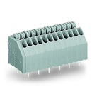 PCB terminal block; push-button; 0.5 mm²; Pin spacing 2.5 mm; 15-pole; Push-in CAGE CLAMP®; 0,50 mm²; gray