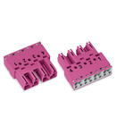 Plug; 4-pole; Cod. B; 4,00 mm²; pink